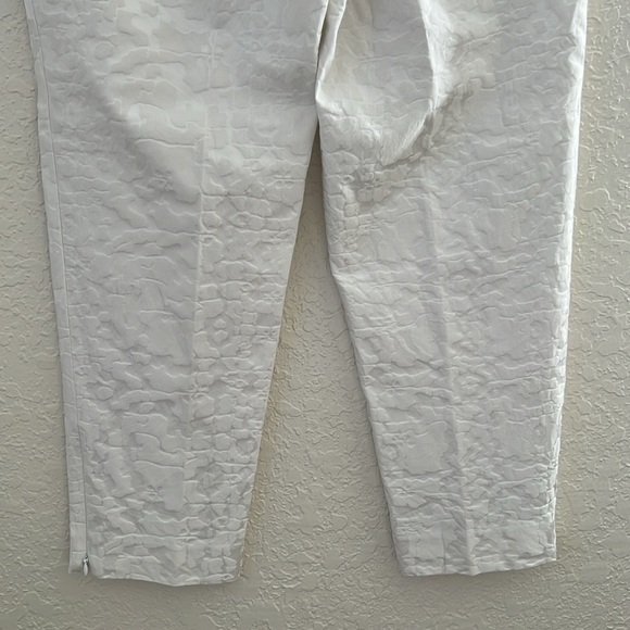 SoCa St. John Bright White Textured Straight
Leg Pants. - Picture 7 of 13